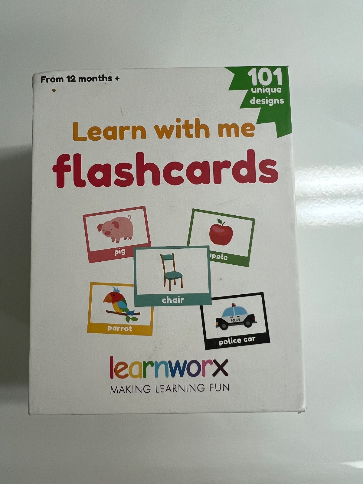 “Learnworx” My First Flash Cards for Toddlers -101 Cards- Shapes, Numbers, NEW