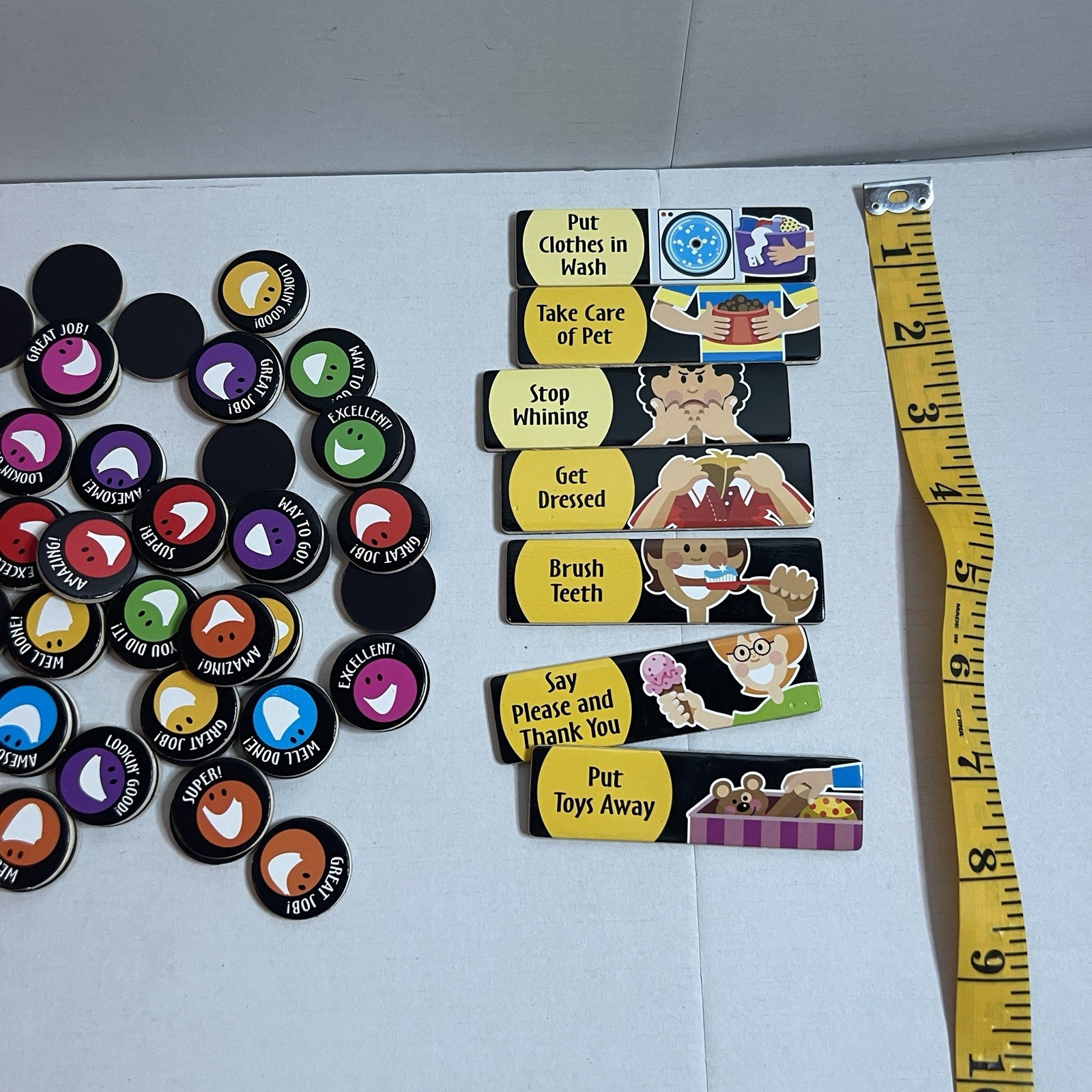 Melissa and Doug Magnetic Reward Behavior Chart Replacement Magnets Chores Tiles