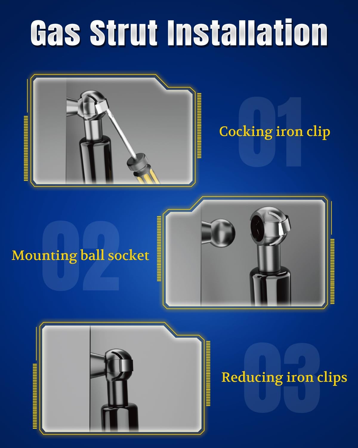 ARANA Qty(2) Hood Struts Lift Support Campatible with Lexus RX350 Black