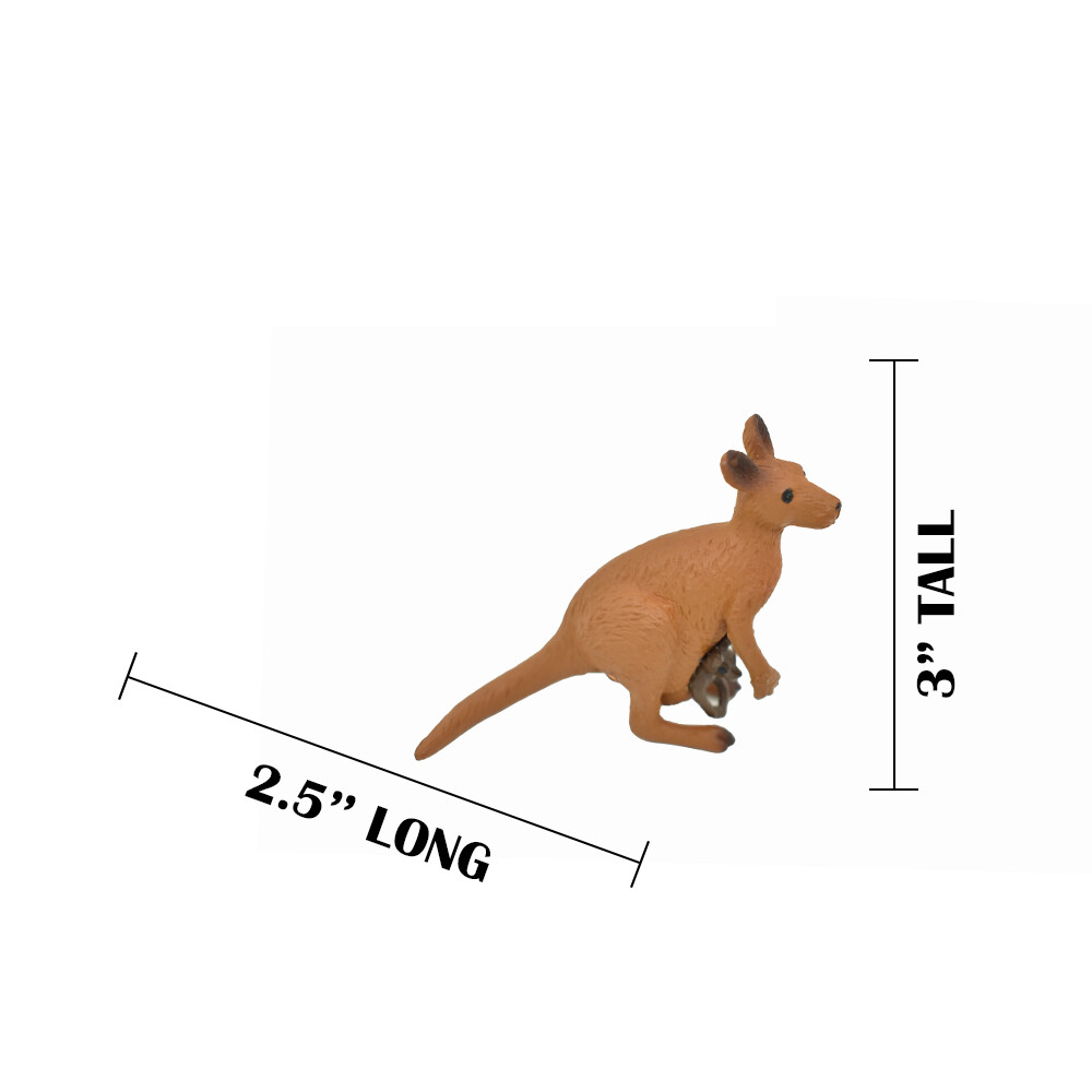 Kangaroo with Baby, Plastic Replica 2 1/2-inch long – F1757 B42