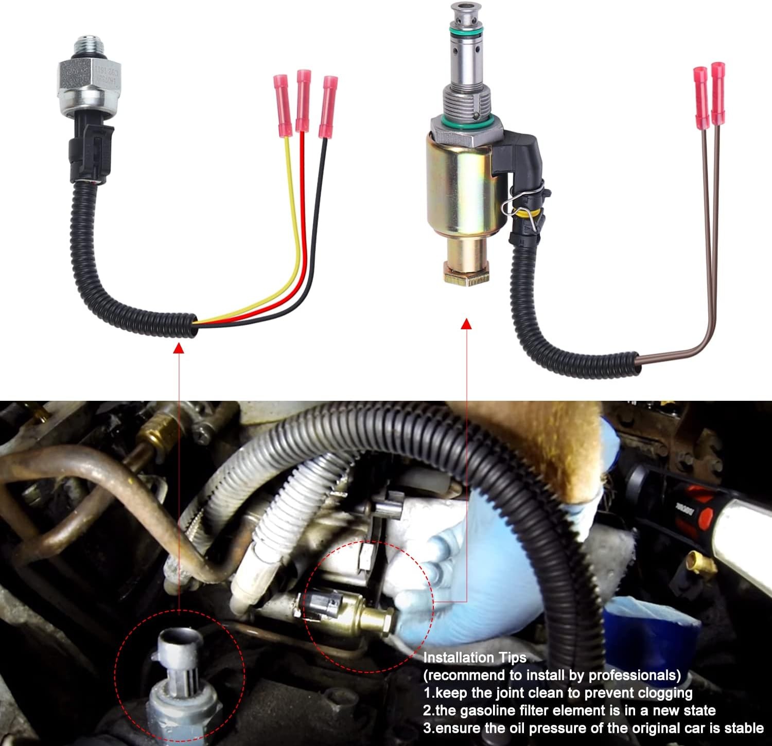 7.3 Powerstroke IPR Valve & ICP Sensor with Pigtail for Ford Super Duty