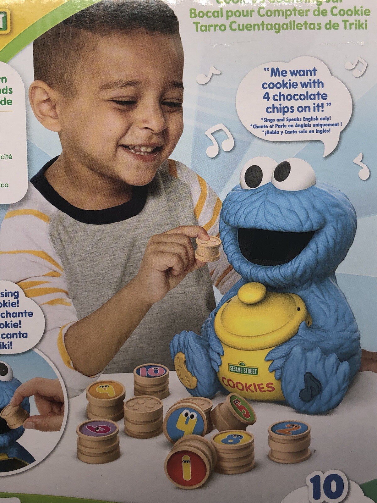 Sesame Street Cookie Monster’s Counting Jar Activity Toy +2 Yrs 12 pieces ￼3AAA