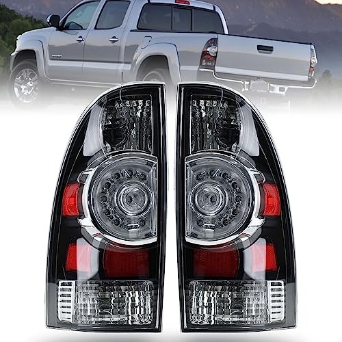 Tail Light Assembly Compatible With 2005-2015 Black Housing with Clear Lens