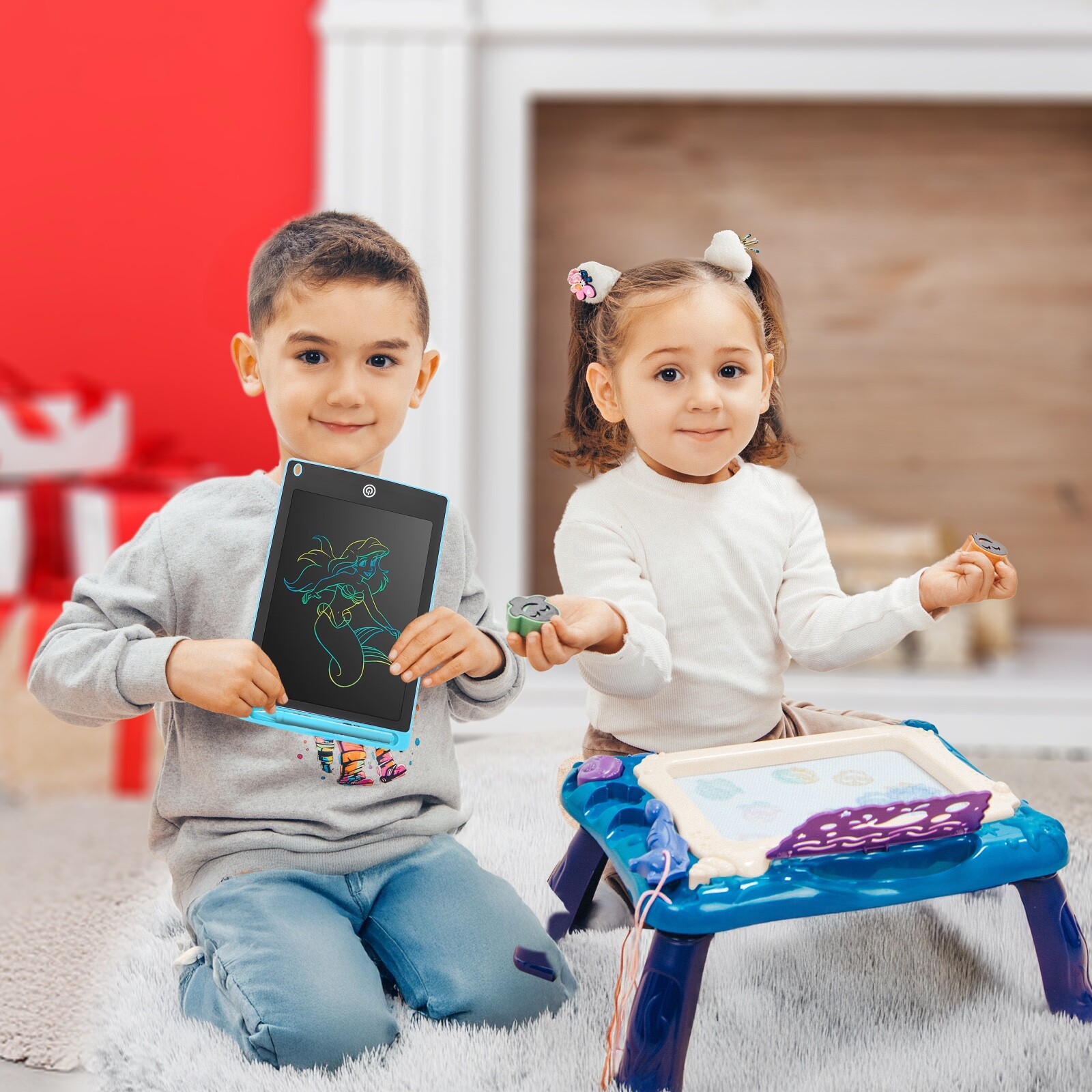 JoyX 2-Pack Magnetic Drawing Board & LCD Tablet for Kids – Joy-Doodle & Portable