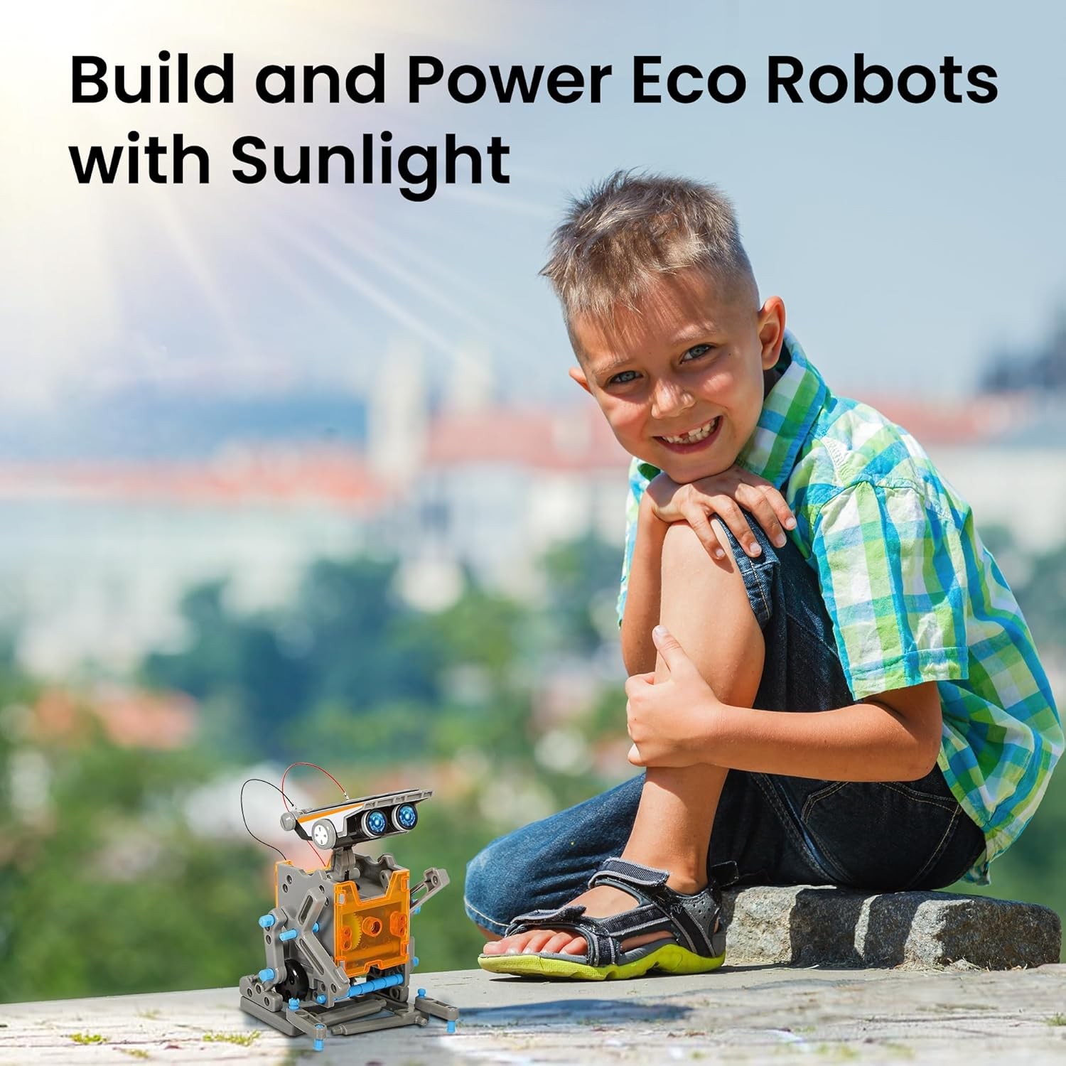 Solar Robot Building Kit – 12-in-1 STEM Toy for Kids Age 8-13, 190 Pieces