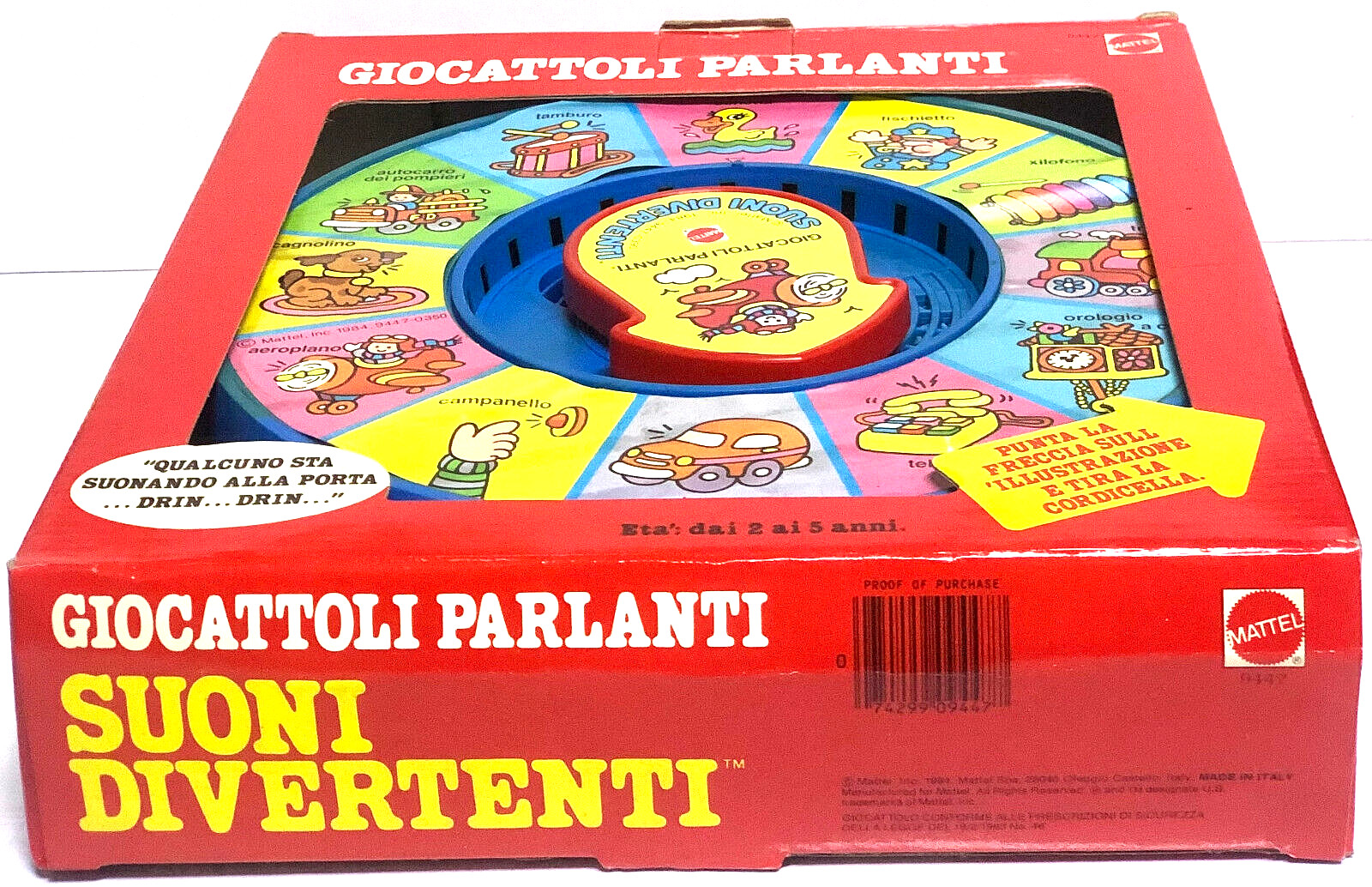 Talking Toys Funny Sounds Working by Mattel 1984 Made in Italy