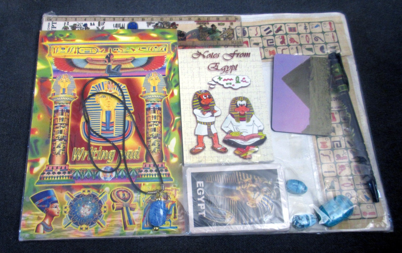 Ancient EGYPT Learning Pack – Cards, Pen, Paper, Scarab, Ruler & More!