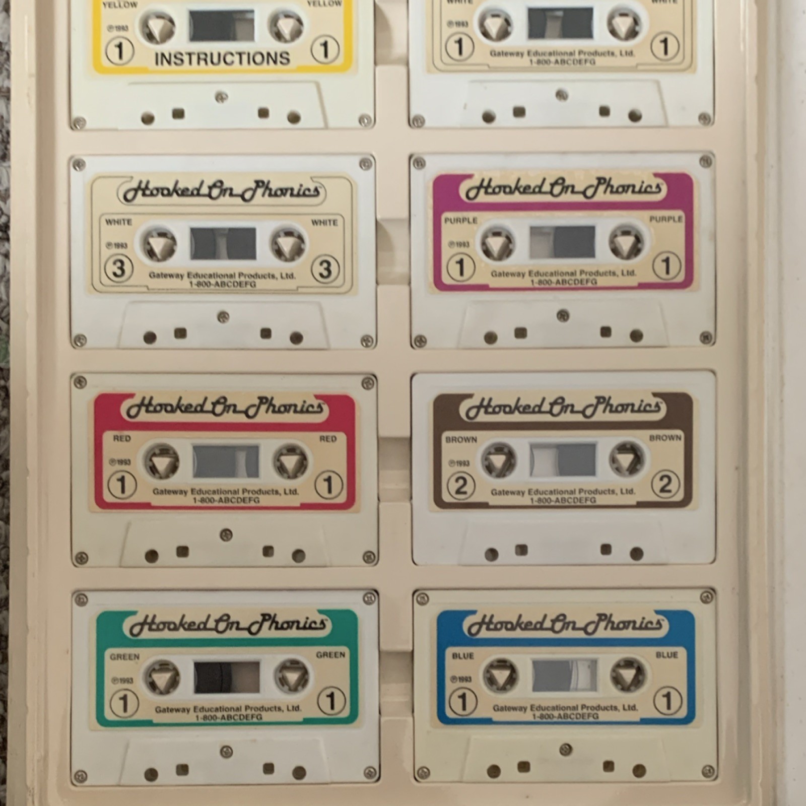 Hooked on Phonics Reading Set Cards Books Audio Cassettes Ages 4-11 1983