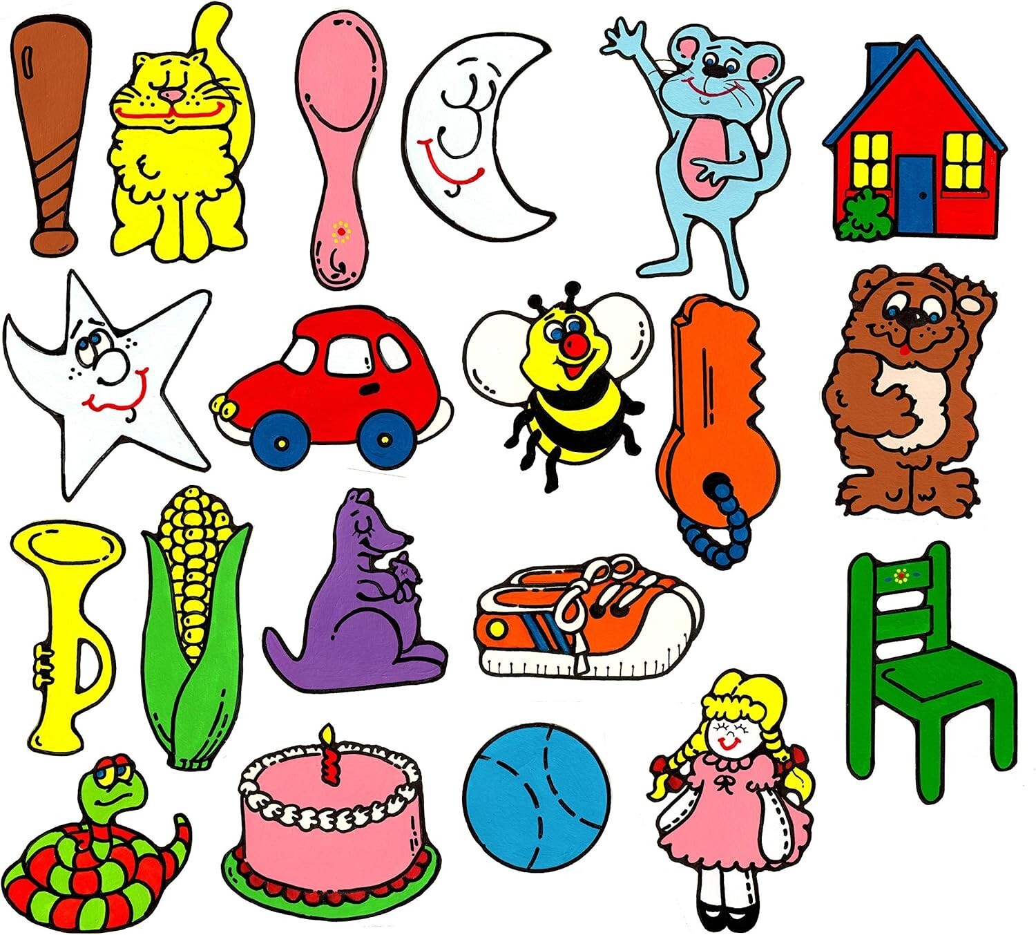 20 pcs Rhyme Time Felt Figures for Flannel Board Teaching Learning Aide for Kids