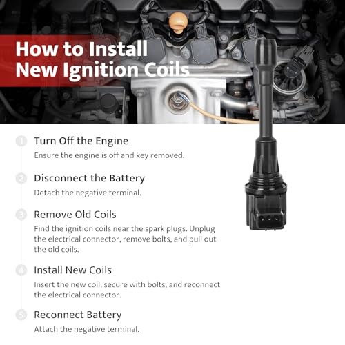 Ignition Coil Pack compatible with V6 3.5L 3.5 2009-2020 Nissan Maxima Murano