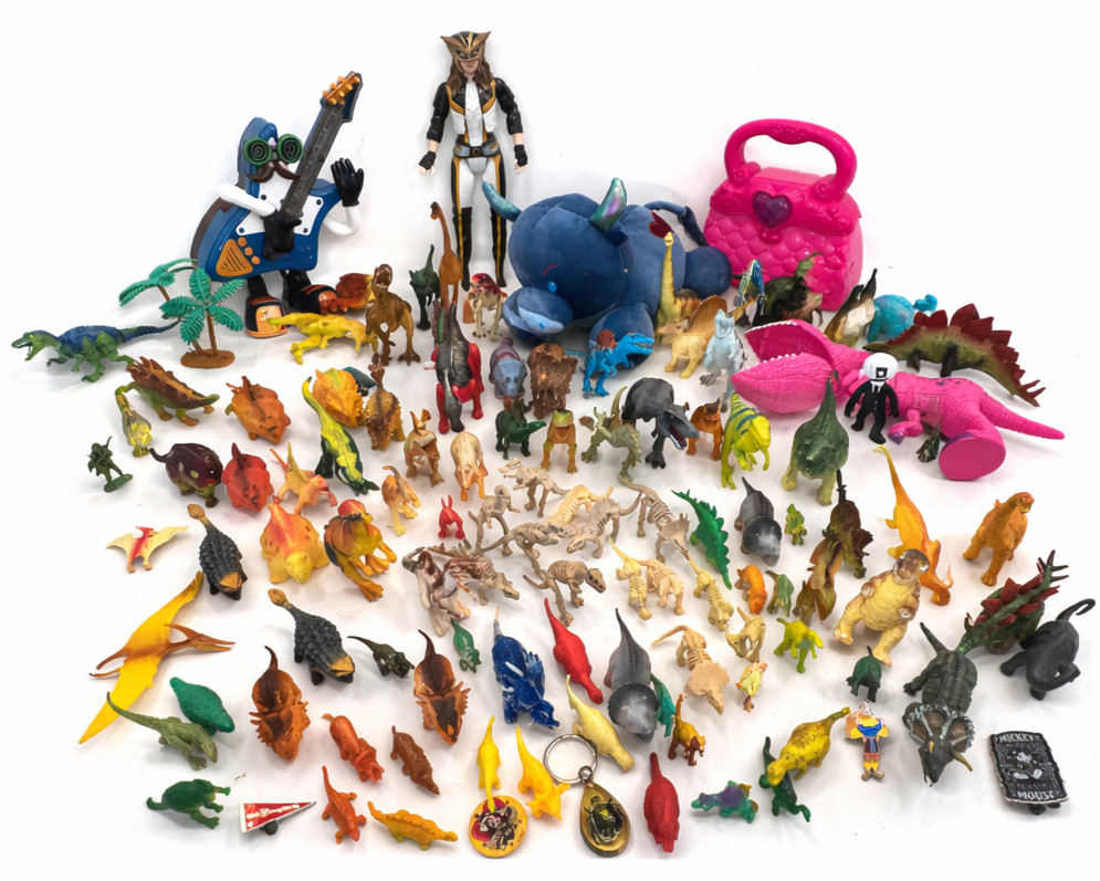 Huge Dinosaur Toy Lot 100+ Figures Bundle Animals Kids Play Set Bulk Mixed Toys