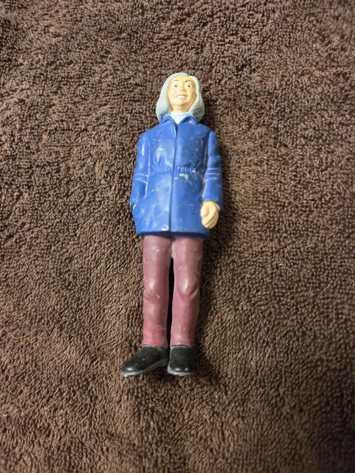 Lakeshore Learning Community PVC People Figure Female Woman Blue Coat