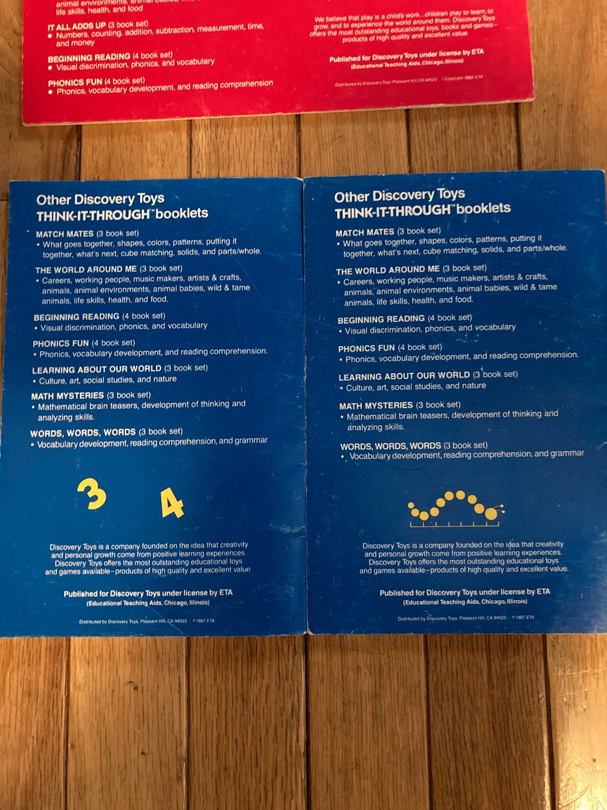 Vintage Discovery Toys Think it Through Activity Books Math Reading