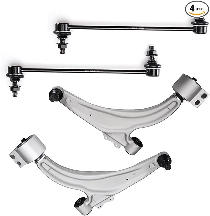4pc Front Lower Control Arm and Ball Joint Assembly + Front Sway Bar Link Kit