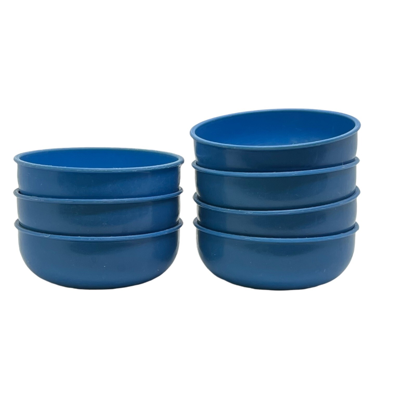 Ohio Art set of 7 Royal Blue Pretend Play Kitchen Bowls for Kids 3″