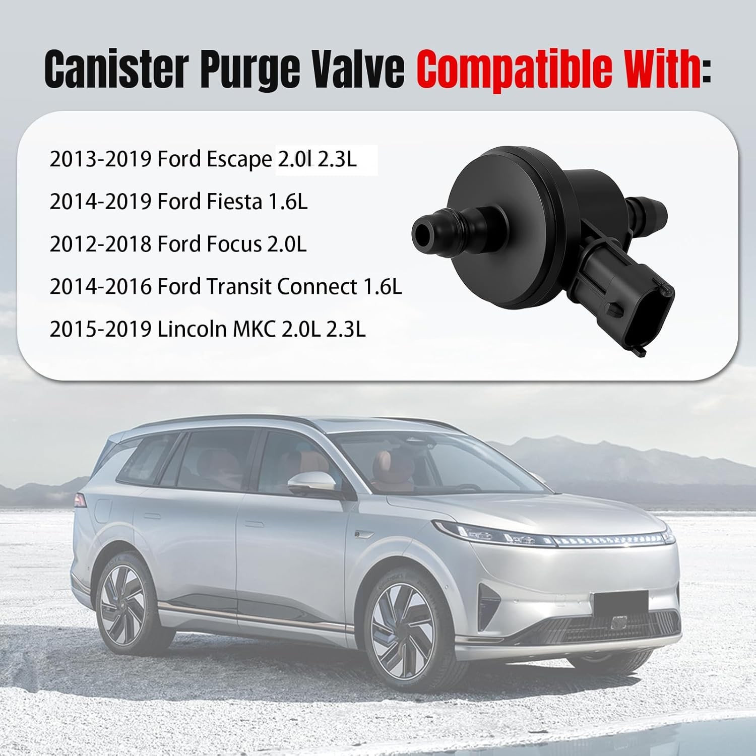EVAP Vapor Canister Purge Valve for 2013-2019 Ford Escape Focus 2.0L