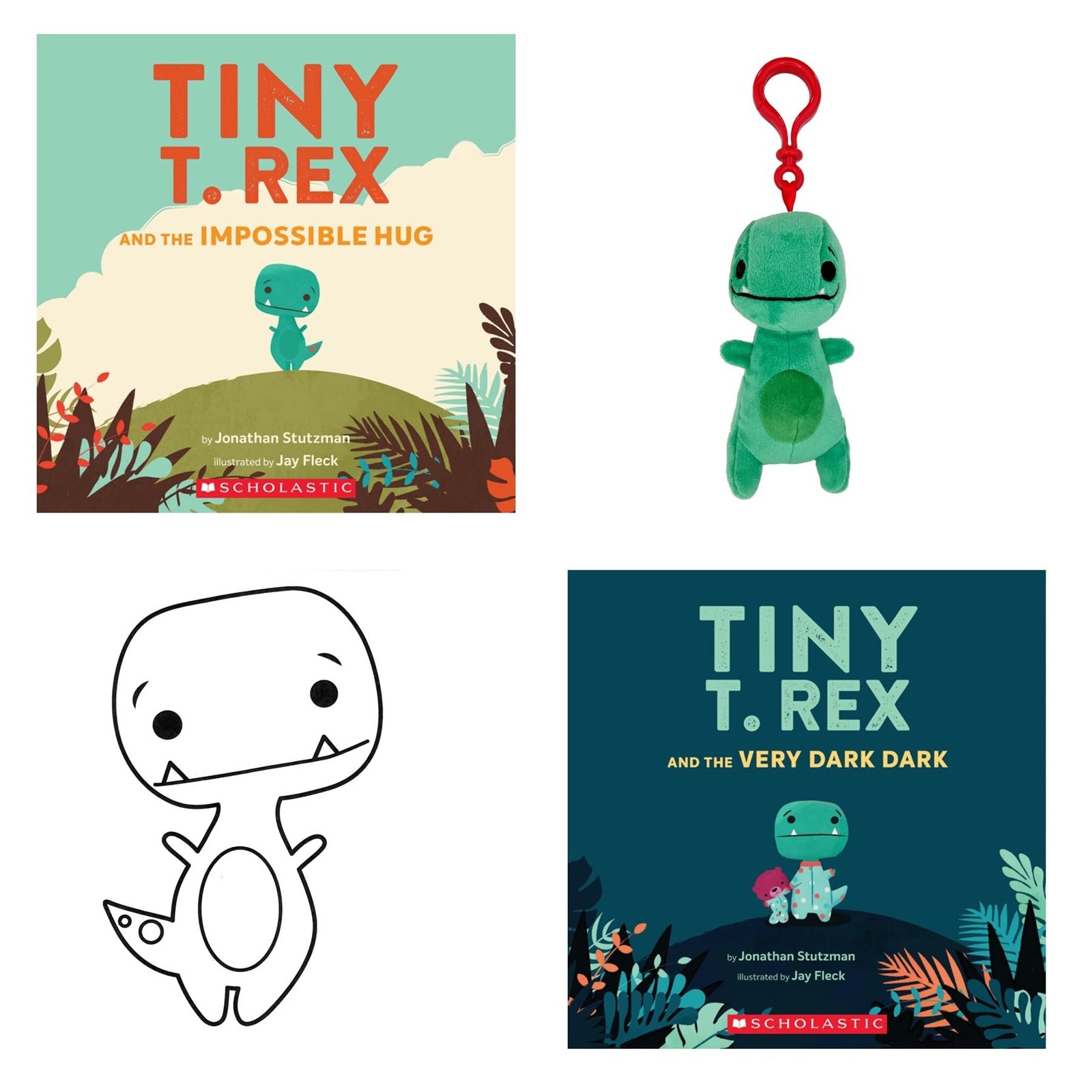 Tiny T Rex Small Set – 2 Books The Impossible Hug; The Very Dark Dark; Backpack