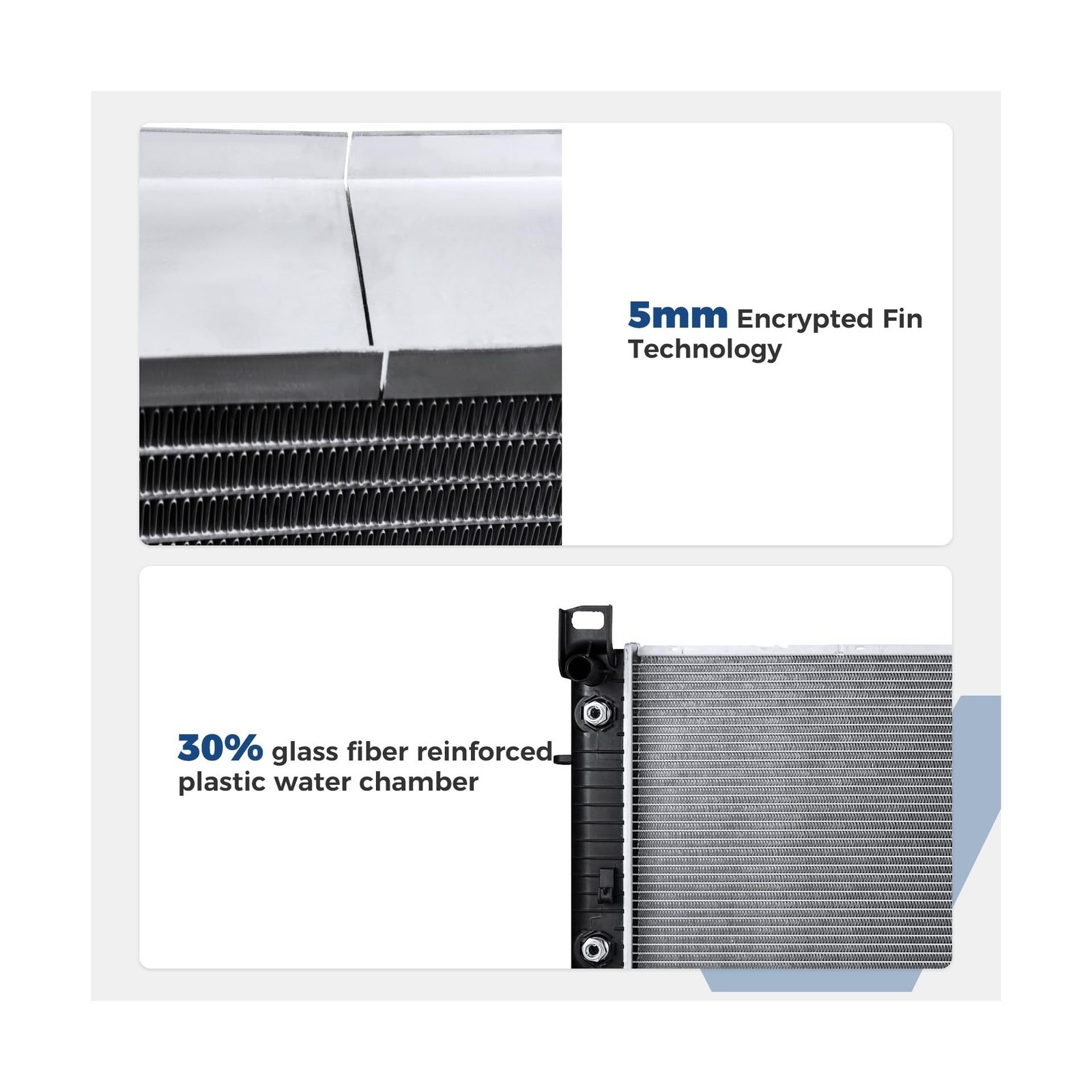 34” Engine Coolant Radiator Compatible with Chevy Silverado/Suburban/Tahoe, …