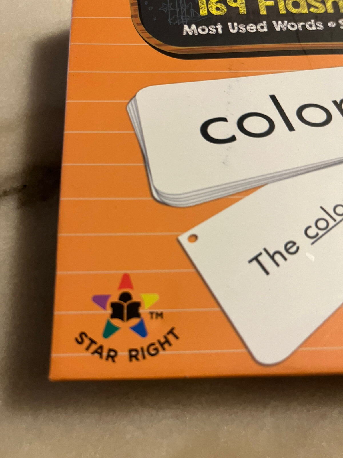 STAR RIGHT Education – 169 Sight Words & Sentences Flash Cards,with 2 Rings -NEW
