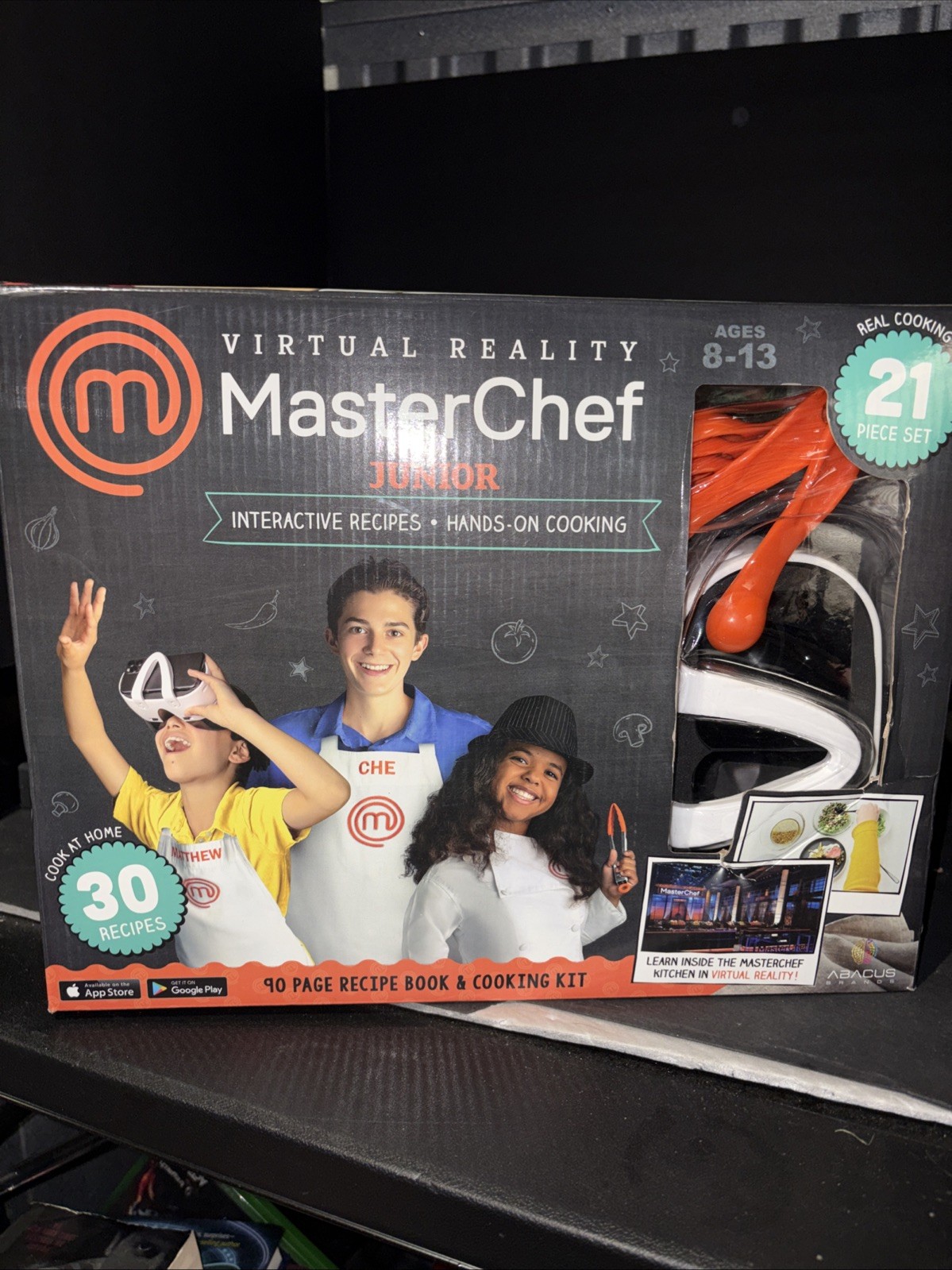 MasterChef Junior Recipe Book & Cooking Kit Virtual Reality Kids 21 Piece Read