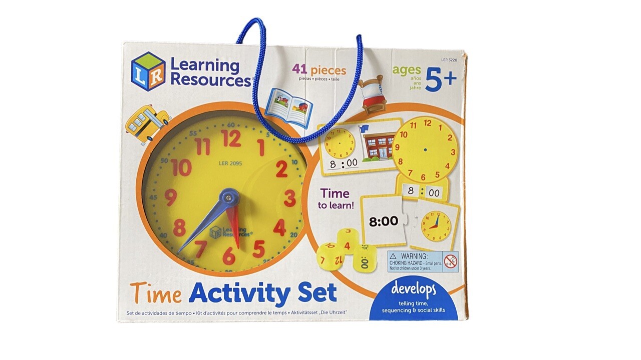 Learning Resources Time Activity Set – 41 Pieces, Ages 5+ Teaching Clocks