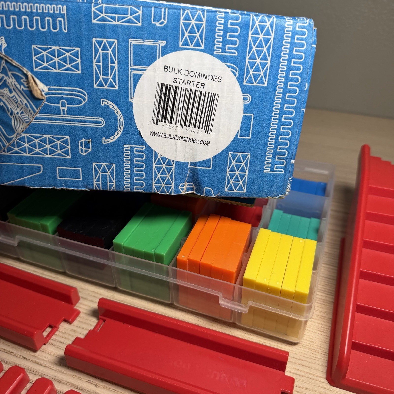 Bulk Dominoes Starter Set Kit Steps Bridge 189 Dominoes + Box