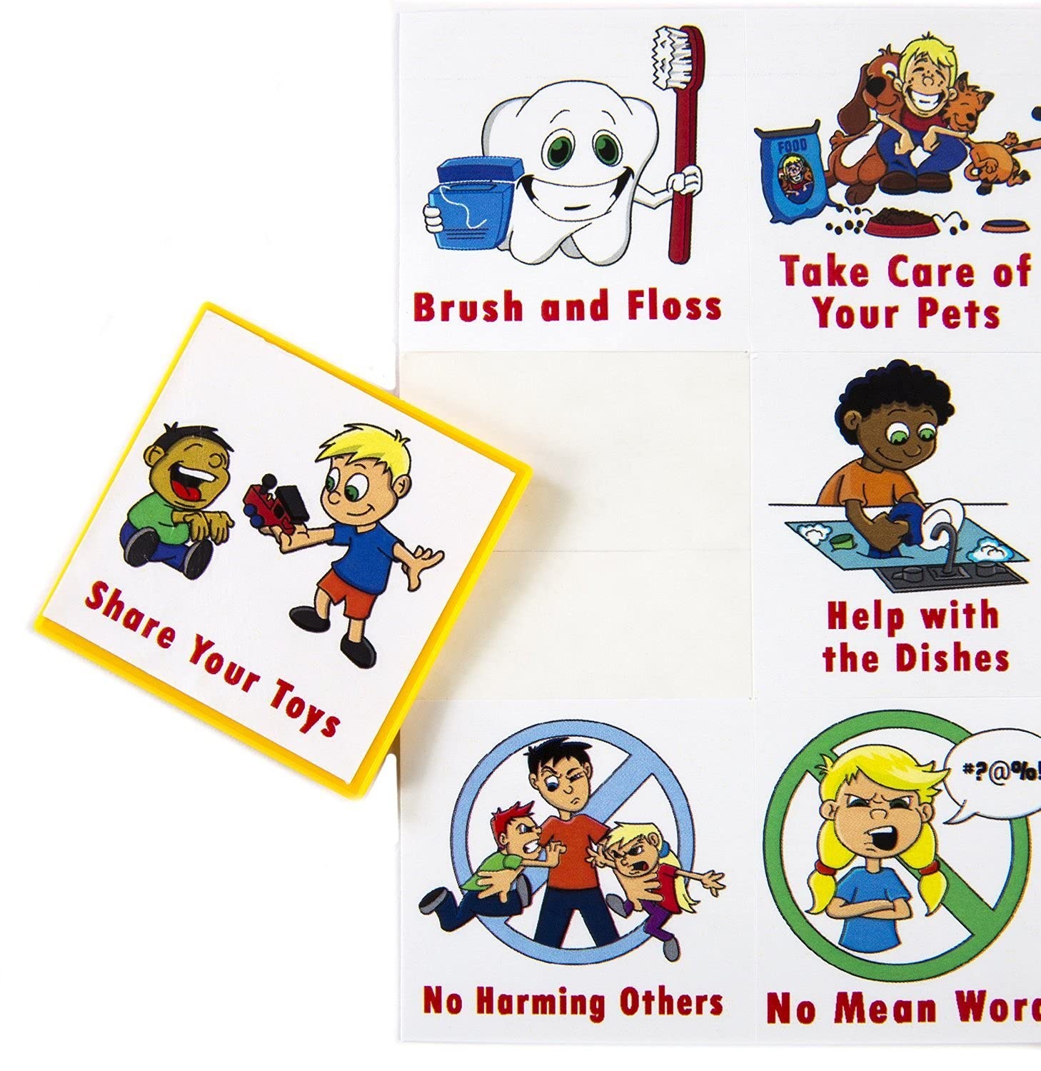 Kenson Kids Reward Chart with 3D Stars for Positive Behavior and Chores