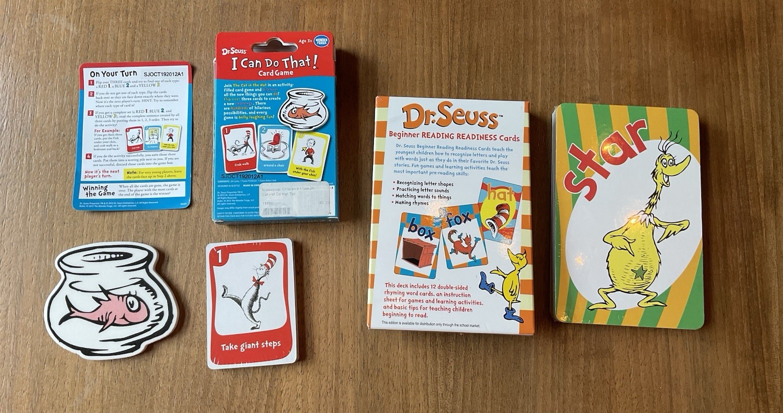 Lot of 7 Preschool Learning Card Games Dr Seuss Brain Quest Day Care Nursery