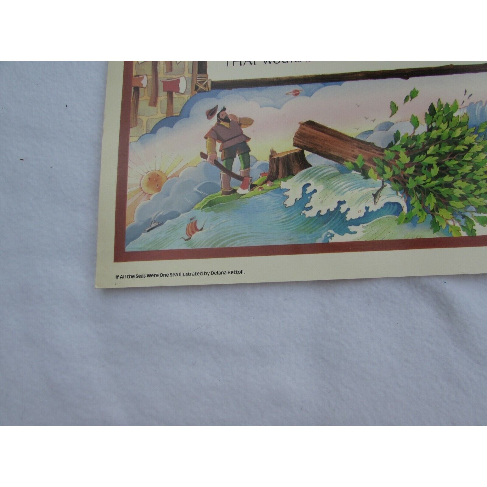 If All the Seas Were One Sea Grade School Poster 30249 Poetry VNTG