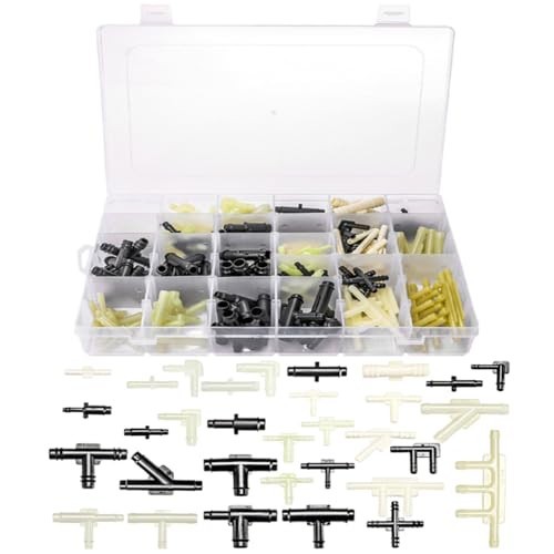 159 Pieces Vacuum Connector Assortment, 32 Sizes Automotive Vacuum Tee Connec…