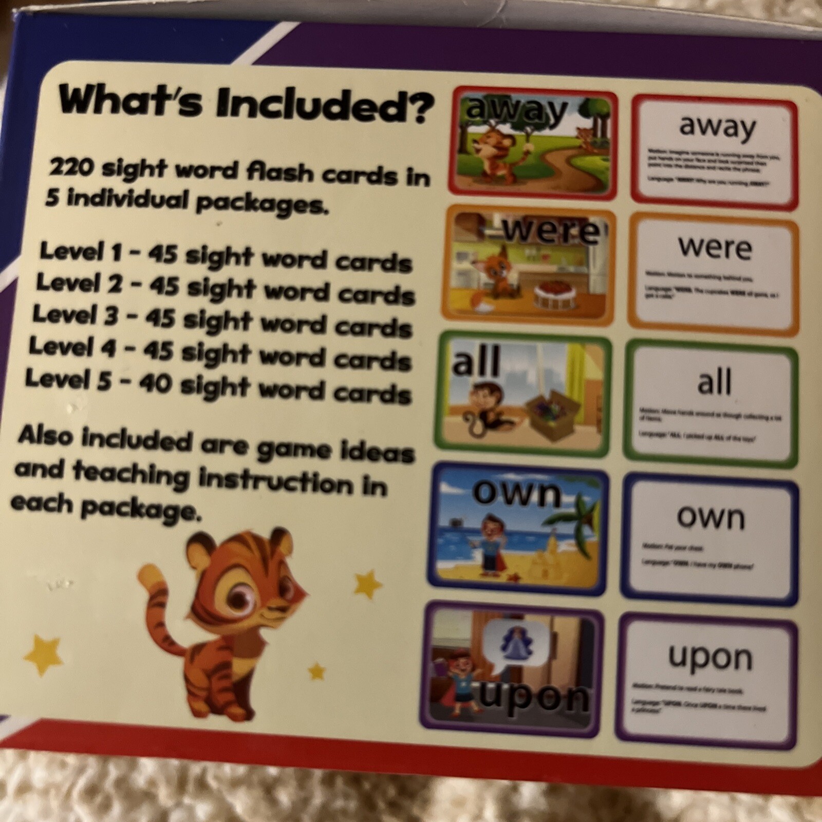 SpringFlower Sight Words Flash Cards with PicturesMotions&Sentences 220 Dolch…