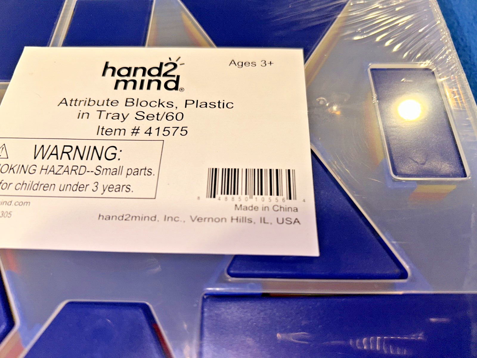 Hand2mind Attribute Blocka Plastic in Tray Set of 60 Item #41575