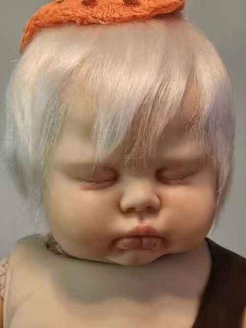 25inch Hand-Rooted Hair Pickle Reborn Baby Doll With Toddler Bebe without belly