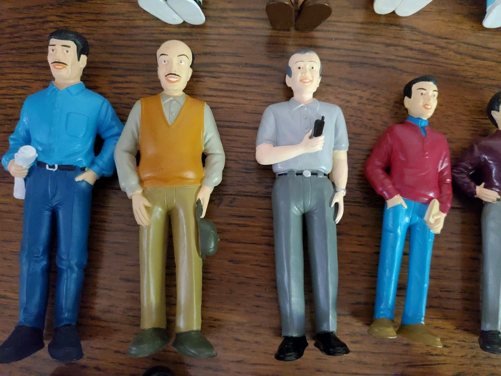 19 Lakeshore Learning PVC Toy Figures African American & Caucasian Families Lot