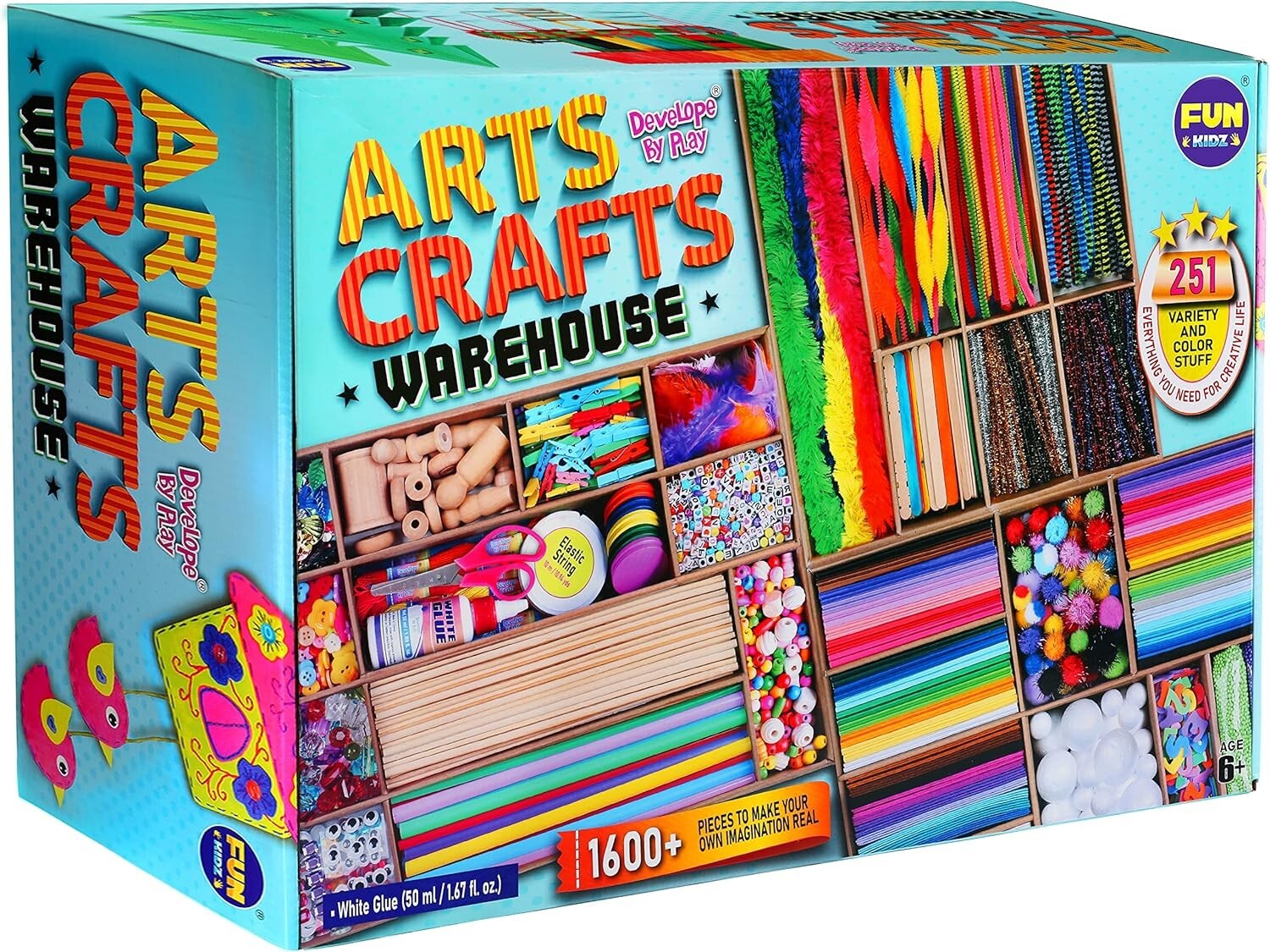 3 Layers Jumbo Arts and Crafts Supplies Warehouse, Biggest Chest Box 17.91Wx1…