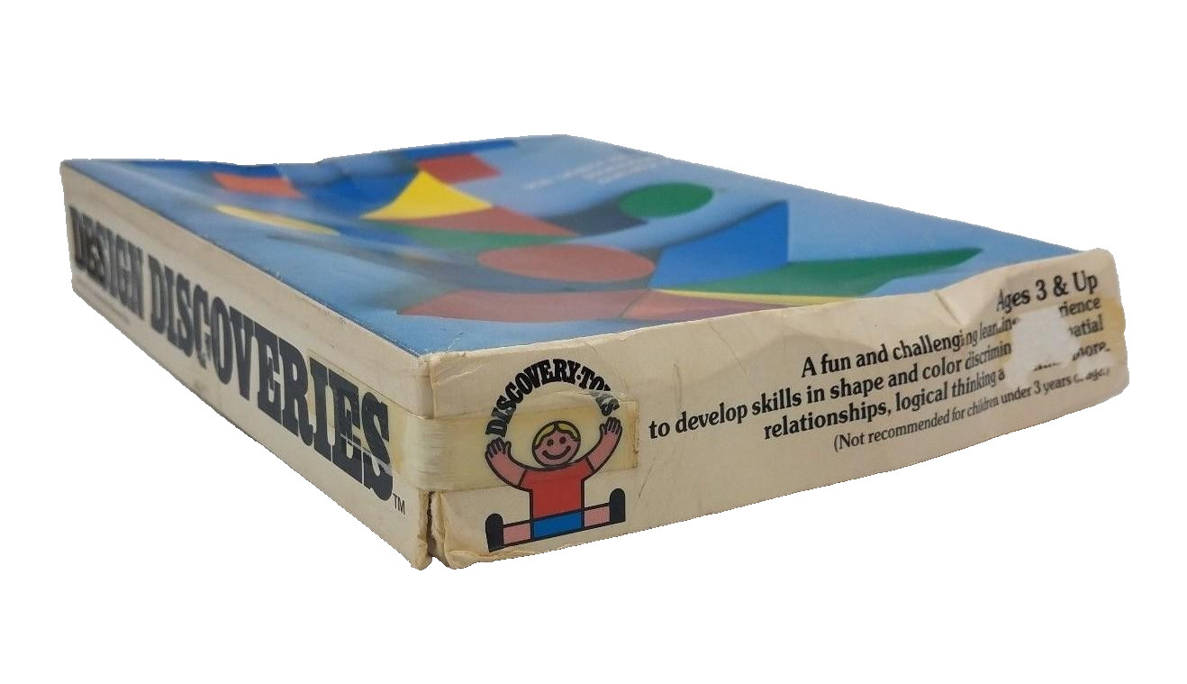 Vtg 80’s Design Discovery Toys Educational Wood Tangrams w Book COMPLETE! JK1