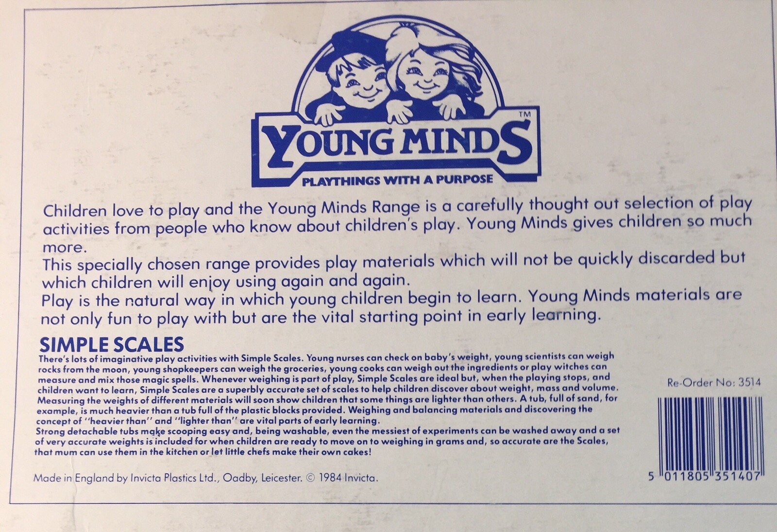 Simple Scales Game Young Minds Vintage1984 Made in England Metric Homeschool