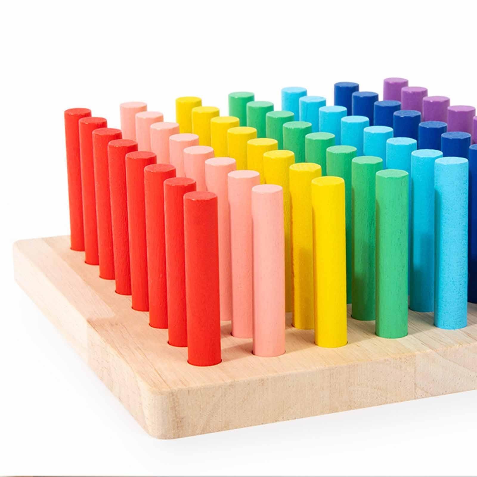 Wooden Sensory Toy Color Sorting Recognition Development Board Game Gift Early