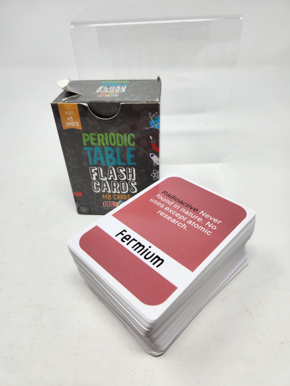 Periodic Table Flash Cards, Educational Periodic Table Cards- 118 Cards in Box