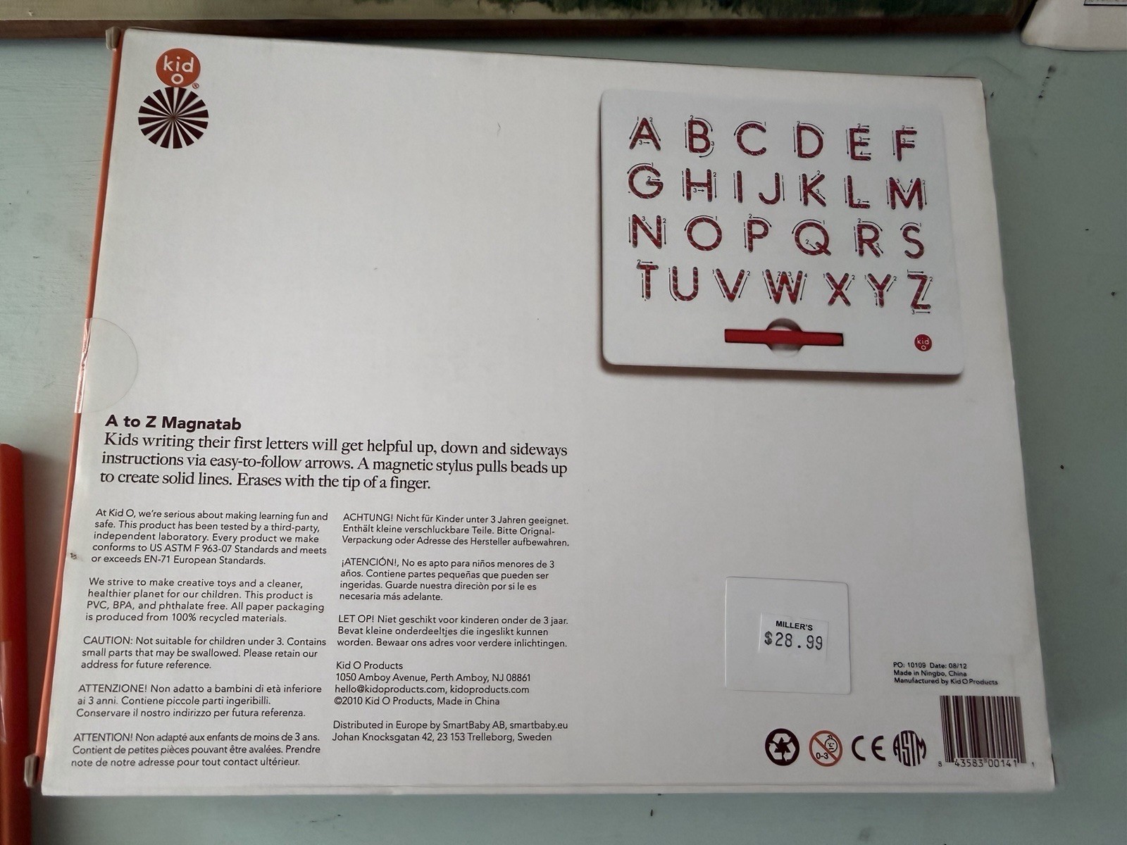 Magnatab A to Z Upper & Lower Case Letter & Numbers & Pen Reusable Brand New