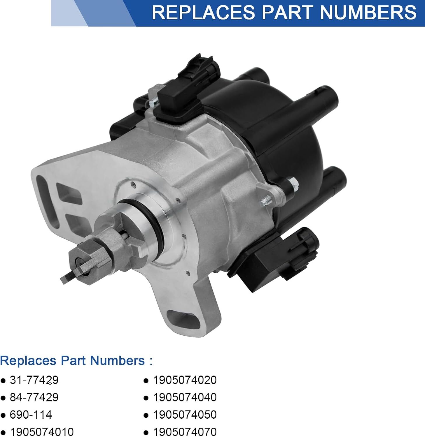 Ignition Distributor with Cap and Rotor 2.2L 4-cyl Compatible with Toyota