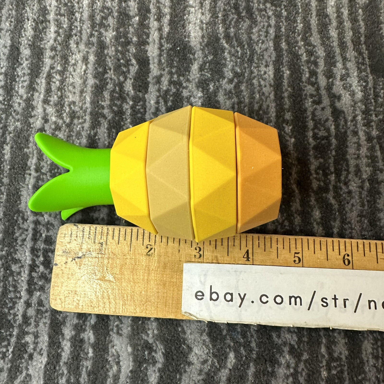Silicone Pineapple Stacking Toy Yellow Montessori Fruit Building Play Toy New