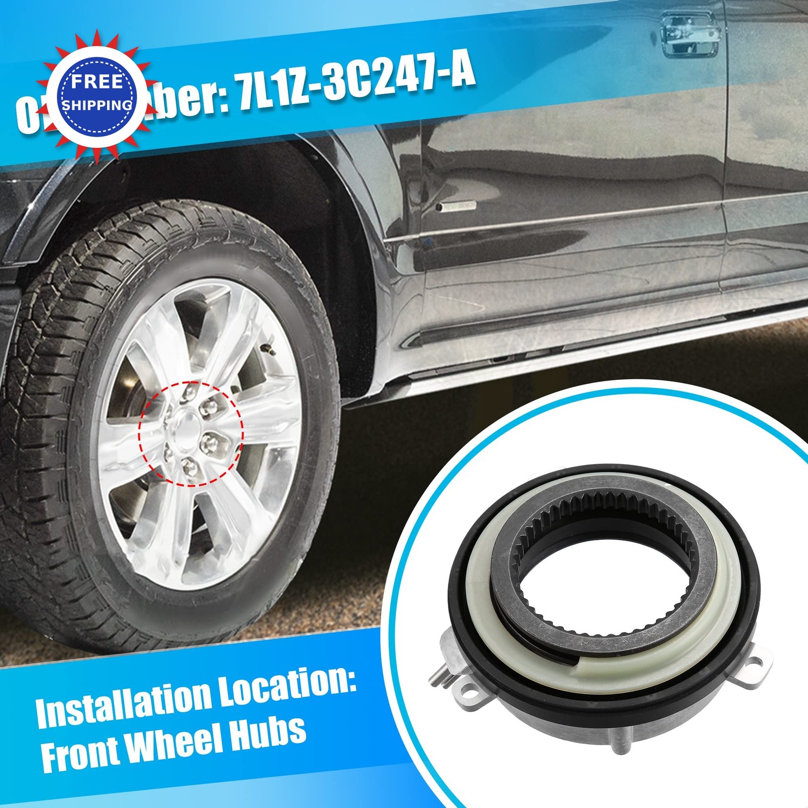 X AUTOHAUX 2 Pcs 4×4 Auto Locking Hub 4WD Actuator for Ford F 150 2004-2016