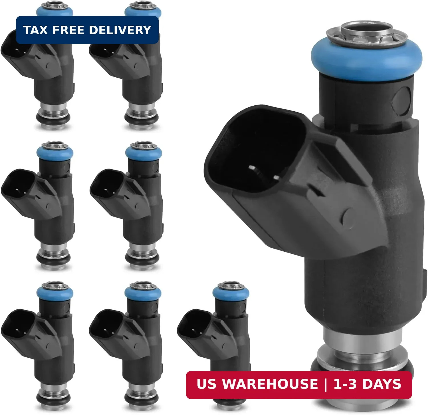 HYR 12587269 4 Holes Fuel Injectors Fit for Chevy 10-13 Silverado 1500 2500 10-1