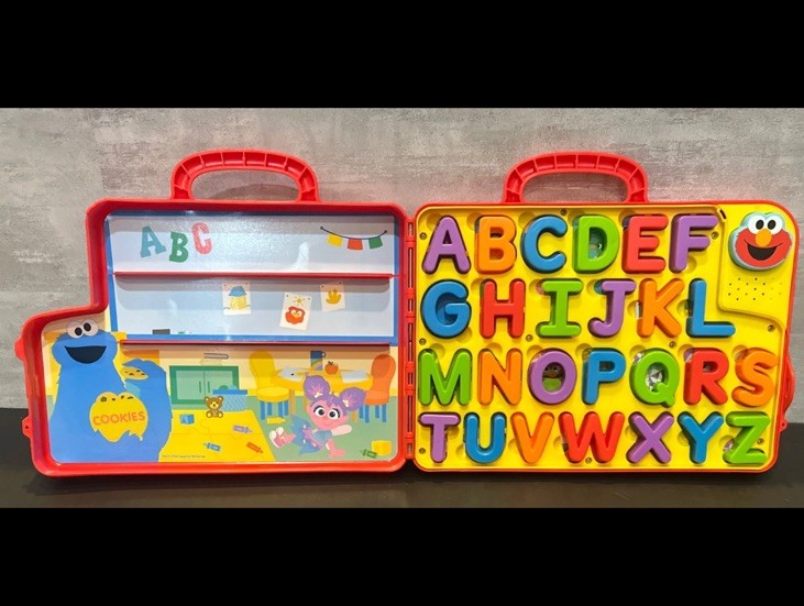 Sesame Street Elmo’s Learning Letters Talking Activity Board Toy Red Complete