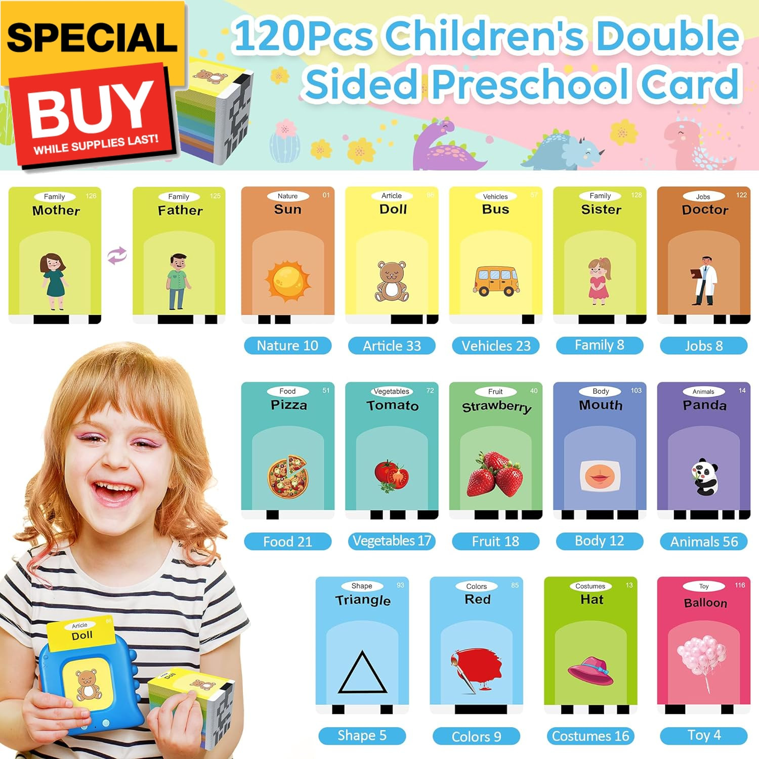 Talking Flash Cards,Kids Toddler Flash Cards with 240 Sight Words,Montessori Toy