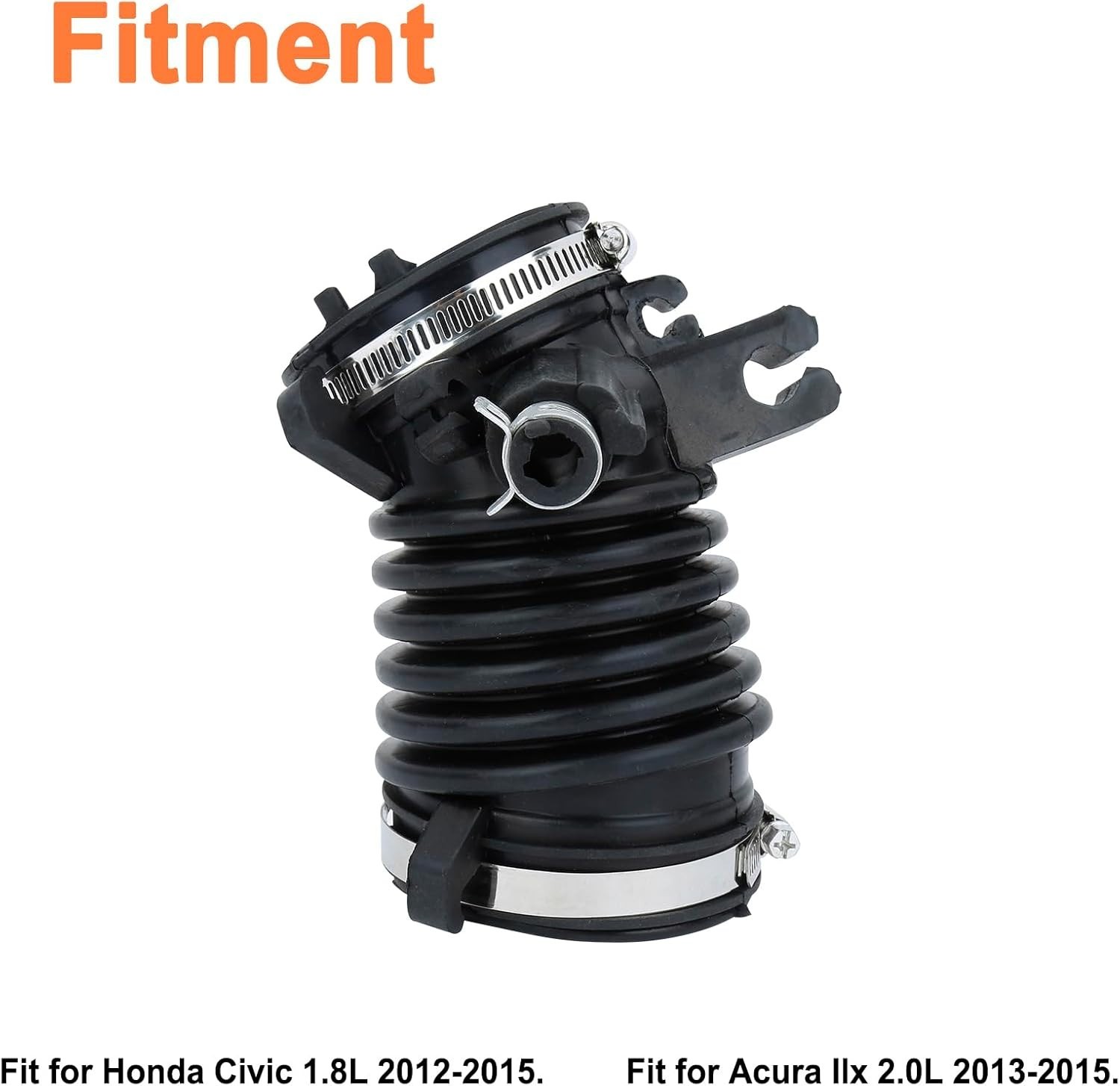 Engine Air Intake Hose Tube with Clamps, Air Intake Duct Tube Boot Compatible Wi