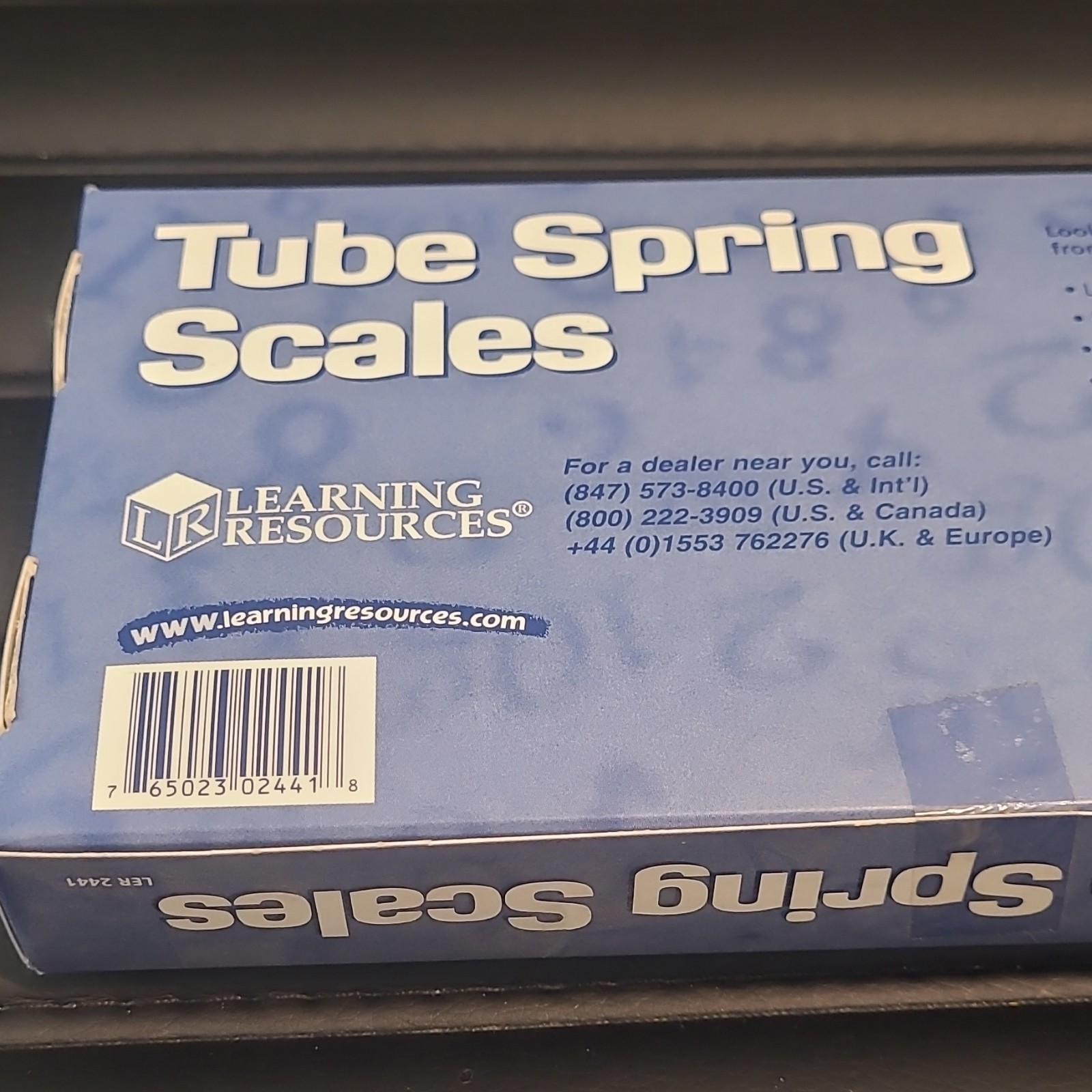 Learning Resources Tube Spring Scales Science Scale LER2441 Ages 5+ Blue Clear