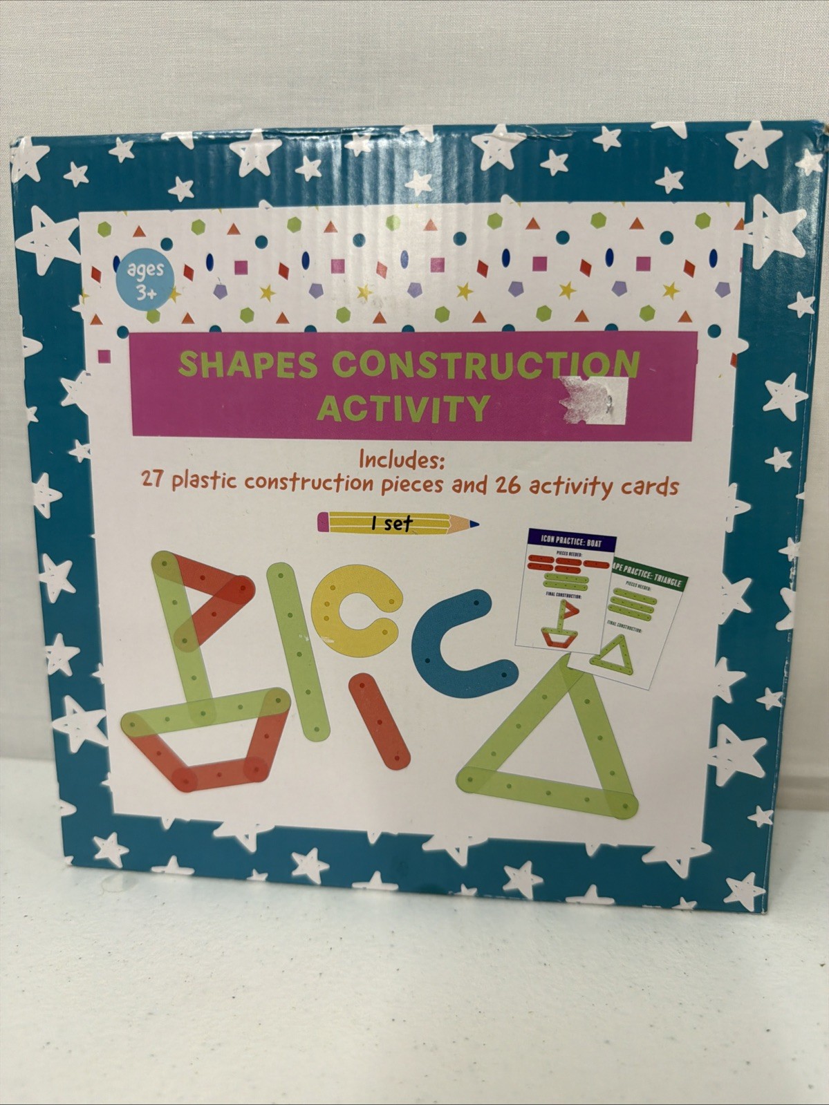 Alphabet Construction Activity – 27 Construction Pieces and 26 Cards New