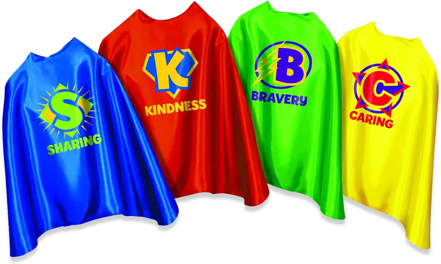 Super Selves! Reward Capes – 4 Pieces, Ages 3+ SEL Capes, Social Emotional Devel